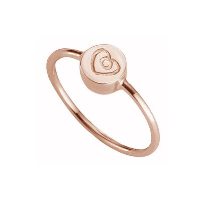 cai Ring 925/- Sterling Silber rotvergoldet Herz Image