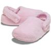 Clog CROCS "Classic Cozzzy Slipper", Damen, Gr. 43, rosa, Croslite, Textil, casual, Schuhe, mit kleiner Plateausohle