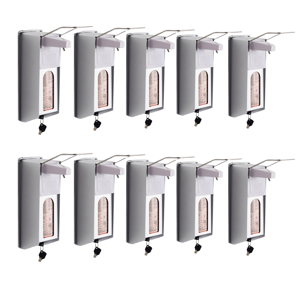 MCD Medical Care Dental GmbH 10 Desinfektionsspender | Alu/Kunststoff | abschließbar | 1000 ml | langer Hebel Image