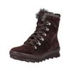 Schnürstiefelette LEGERO "Legero Stiefelette Veloursleder", Damen, Gr. 37,5, rot (bordeaux), Veloursleder, casual, Schuhe