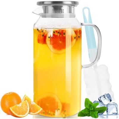 Karaffe 2 Liter 71 Unzen, Glaskaraffe mit Deckel Image
