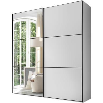 Schwebetürenschrank STAUD "Includo, Made in Germany", weiß (dekor weiß), B:167cm H:222cm T:68cm, Holzwerkstoff, Schränke, Mit Spiegeltüre und vier verschiedenen Ausstattungsvarianten Image