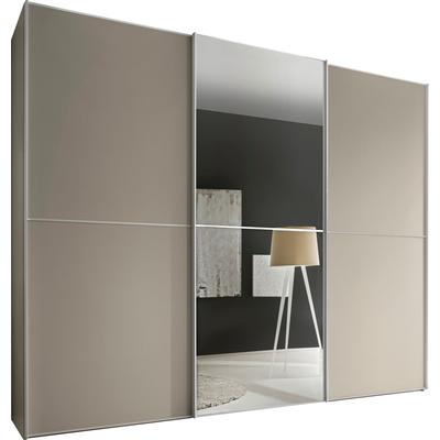 Schwebetürenschrank STAUD "Sinfonie Plus, edles Design in hochwertiger Qualität, Made in Germany", beige (sand), B:280cm H:222cm T:68cm, Holzwerkstoff, Schränke, Mit Spiegeltüre und vier verschiedenen Ausstattungsvarianten Image