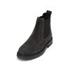 Chelseaboots MARC O'POLO "aus edlem Velours-Rindleder", Herren, Gr. 46, schwarz (schwarz graphite), Obermaterial: 100% Leder (Rind), unifarben, Schuhe