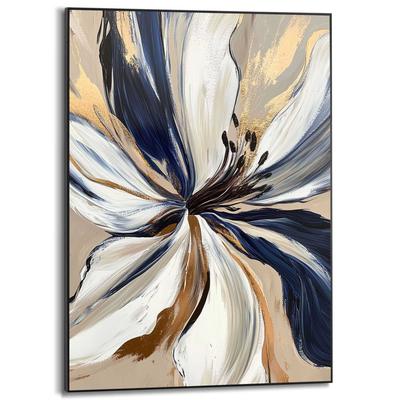 Poster REINDERS "Glamour Flower", blau (farbe bild(er): blau), B:50cm H:70cm T:1,6cm, Bilder, Wohnzimmer - Blau - MDF - Abstrakt - 50x70 cm Image