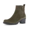 Stiefelette GABOR "St. Tropez", Damen, Gr. 42, grün (oliv), Veloursleder, unifarben, klassisch, Schuhe