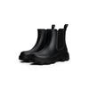 Chelseaboots TOMMY HILFIGER "FLAG ANKLE RAINBOOT WARM LINING", Damen, Gr. 42, schwarz, Gummi, casual, Schuhe, Blockabsatz, Rainboots, Stiefelette mit Flaggen-Stickerei