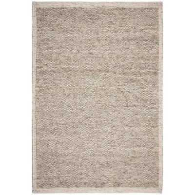 Wollteppich MY HOME "Wolly Rahmen, handgewebt, Wolle" Gr. 1, beige (sand), B:60cm H:14mm L:90cm, Kunstfaser, Wolle, Teppiche, einfarbig, Wolle, Handweb Teppich, Wohnzimmer, Schlafzimmer, Esszimmer Image
