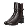 Stiefelette CAPRICE "Caprice Stiefelette Leder/Textil", Damen, Gr. 37, braun (dunkelbraun), Leder, Textil, casual, Schuhe