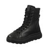 Schnürstiefelette GEOX "Geox Stiefelette Leder", Damen, Gr. 36, schwarz, Leder, casual, Schuhe