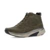 Keilsneaker GABOR ROLLINGSOFT, Damen, Gr. 40, grün (oliv), Veloursleder, Kalbsleder, sportlich, Schuhe, Schnürboots, High Top-Sneaker, Komfortschuh, gepolsterter Schaftrand
