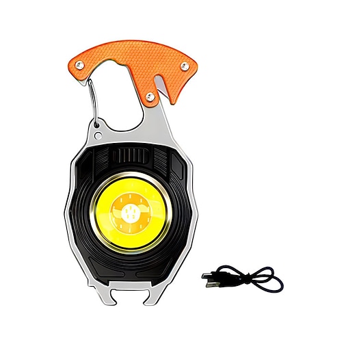 Mini-LED-Schlüsselanhänger-Taschenlampe, wiederaufladbare Jeswo-COB-LED-Schlüsselanhänger-Taschenlampe, Multifunktion, tragbare Camping-Taschenlampen mit 550 Lumen, 3 Leuchtmodi, für Außenbeleuchtung, Image