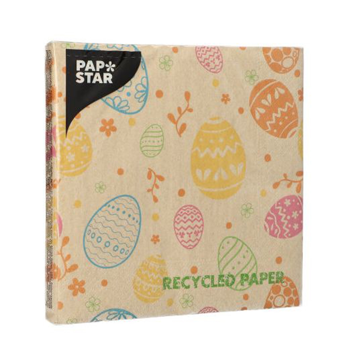 Papstar Servietten Eggs recyceltes Papier 3lagig 33x33cm 20 Stück Image