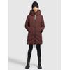 Steppmantel KHUJO "DARKA", Damen, Gr. XXL, rot (weinrot), Web, 100% Polyester, unifarben, casual, regular fit ca. Mitte Oberschenkel, Langarm eingesetzt elastischer Bund mit Windstopper, Mäntel