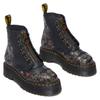 Schlupfboots DR. MARTENS "Sinclair Decayed Roses Tumbled Nappa Leder Stiefel", Damen, Gr. 42, schwarz, Leder, geblümt, modisch, Schuhe, Plateauboots, Chunky Boot mit abnehmbarem Reißverschluss