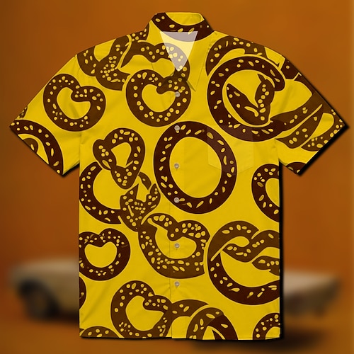 Hawaii-Hemden Aloha-Hemd Bayerisch München Deutsch alpin Grafik für Herren Erwachsene 3D-Druck für Karneval Oktoberfestbier Strand Urlaub Party Image