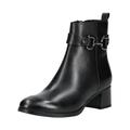 Stiefelette MARCO TOZZI "Marco Tozzi Stiefelette Leder", Damen, Gr. 40, schwarz, Leder, casual, Schuhe