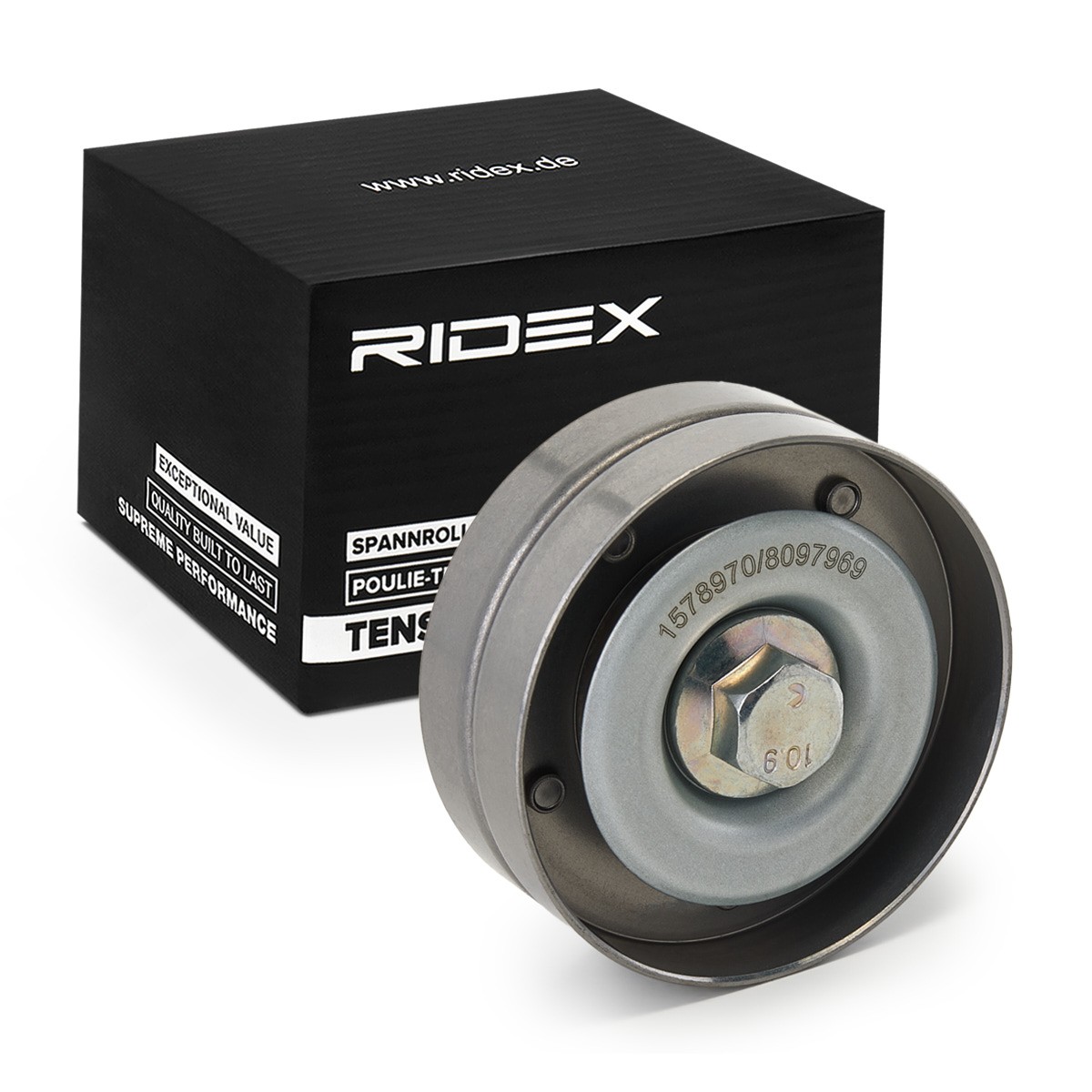 RIDEX Umlenkrolle JEEP,CHRYSLER,DODGE 312D0055 06001600005,06001620031,04861633AA Führungsrolle,Umlenk-/Führungsrolle, Keilrippenriemen 05066938AA Image