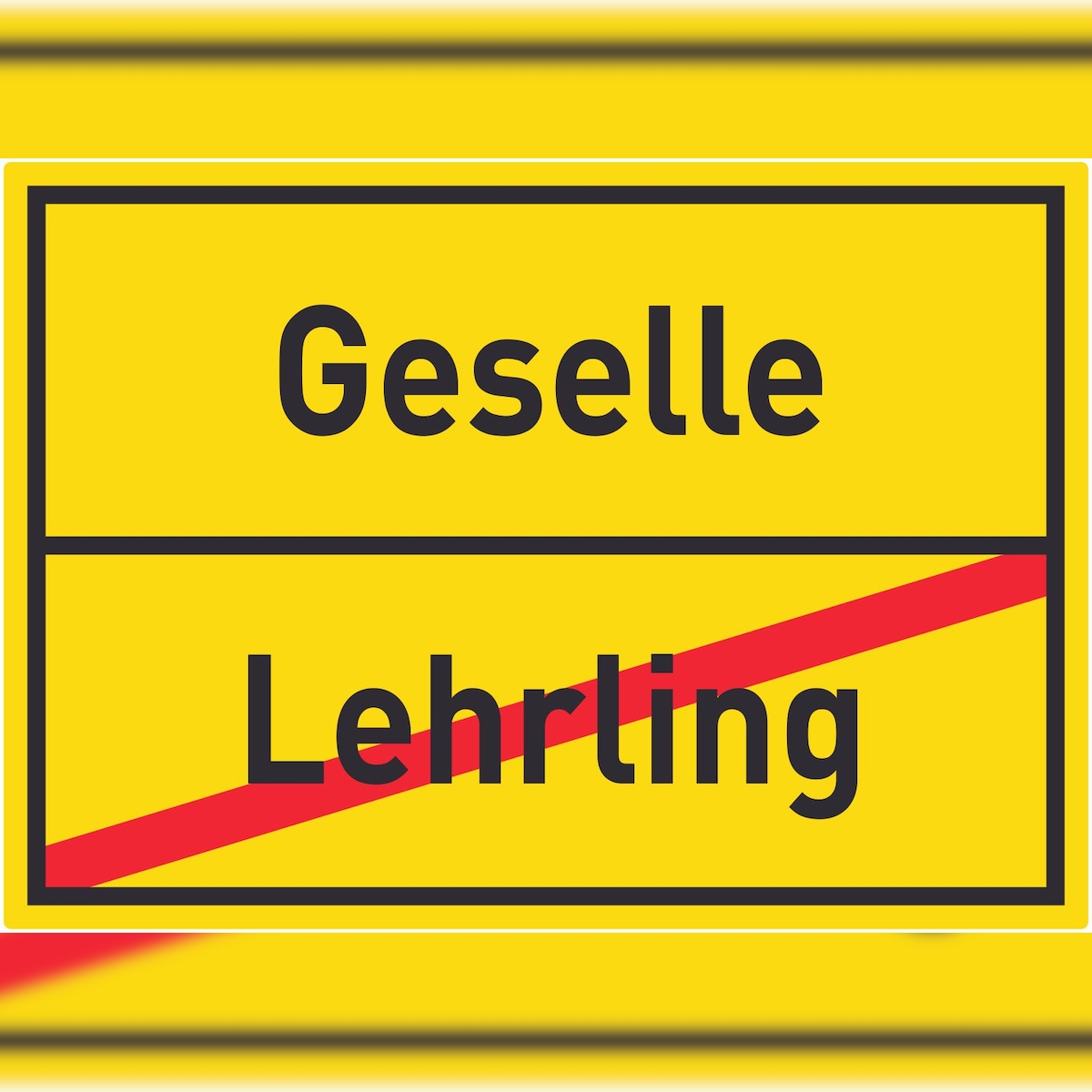 HB-Druck Geselle Lehrling Aufkleber Ortsaufkleber A2 (420x594mm) Image