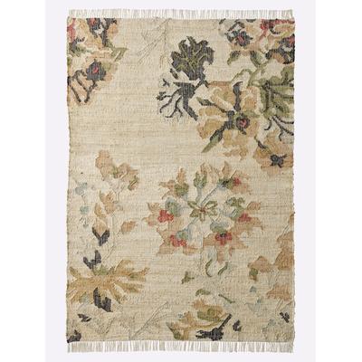 Teppich HEINE HOME Gr. 1, bunt (natur, bunt), B:60cm H:5mm L:90cm, Viskose, Baumwolle, Jute, Polyester, Jute, Teppiche Image