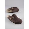 Clog ANISTON SHOES, Damen, Gr. 41, braun (braun meliert), Filz, klassisch, Schuhe, Hausschuh, Homeslipper mit verstellbarem Riemchen - NEUE KOLLEKTION