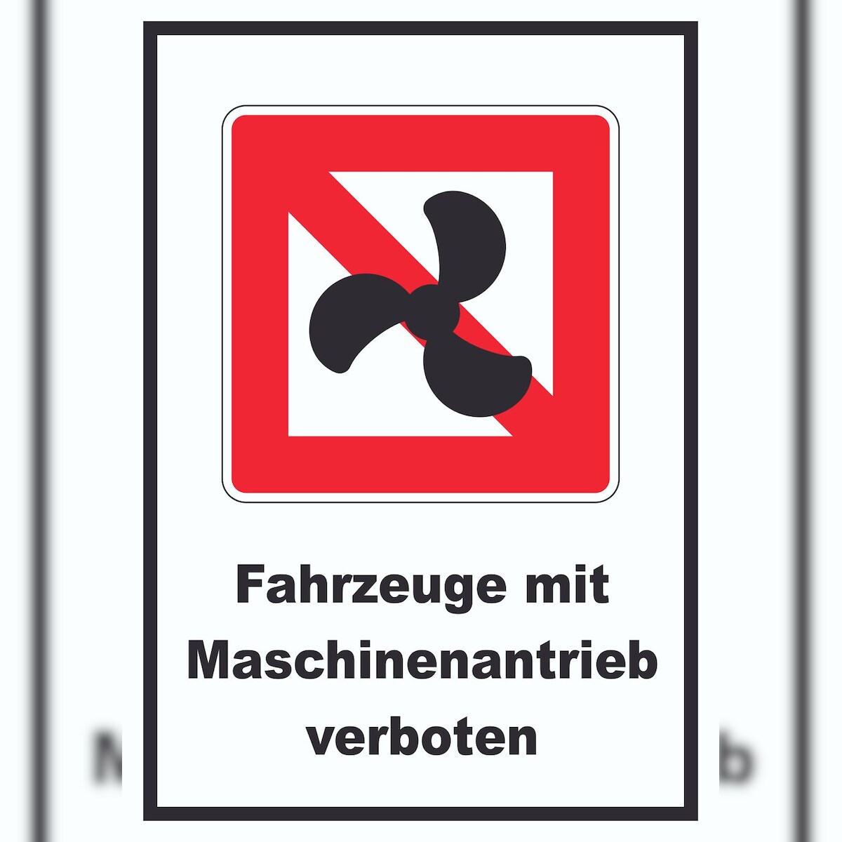 HB-Druck Keine Motorboote Symbol und Text Fahrverbot für Fahrzeuge mit Motor A2 (420x594mm) Image