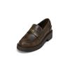 Loafer MARC O'POLO "mit Logo-Münze", Damen, Gr. 41, vintage schwarz braun, Obermaterial: 100% Leder (Rind), Schuhe