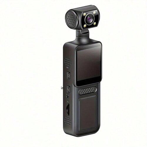 4K Ultra HD Action-Kamera mit Schwenkobjektiv – Loop-Aufnahme wasserdichte Anti-Schock-Hand-Bodycam mit Nachtsicht für Ski- und Radabenteuer im Freien
