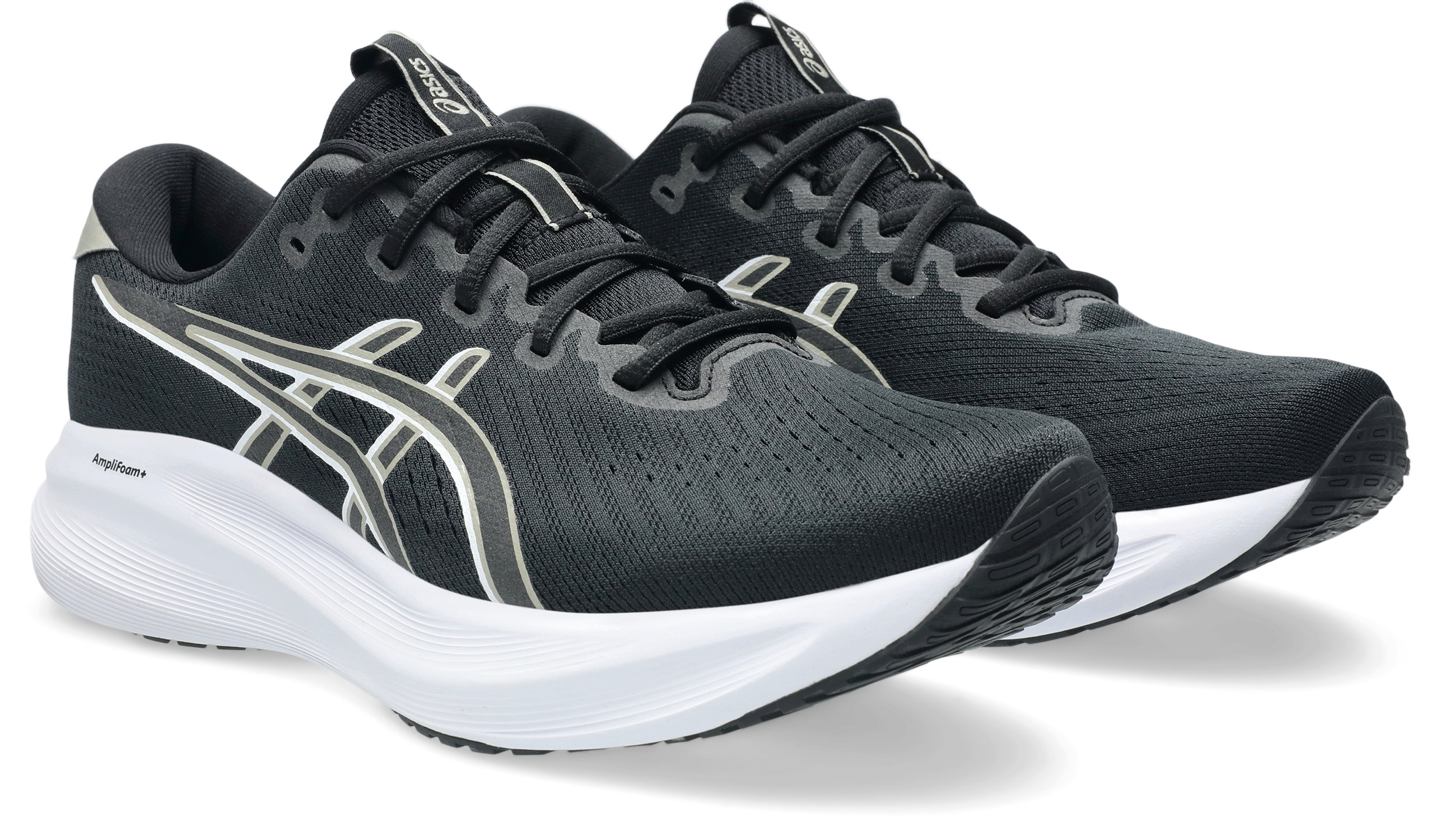 Laufschuh ASICS "GEL-EXCITE 11", Herren, Gr. 44,5, schwarz (schwarz, meteor grau), Textil, Schuhe Laufschuh