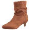 Stiefelette ANISTON SHOES, Damen, Gr. 40, braun (cognacfarben), Textil, Veloursleder, elegant, Schuhe, Boots mit slouchy Schaft - NEUE KOLLEKTION
