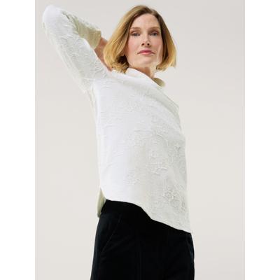 Walbusch Damen Reliefjacquard Shirt Weiss Image