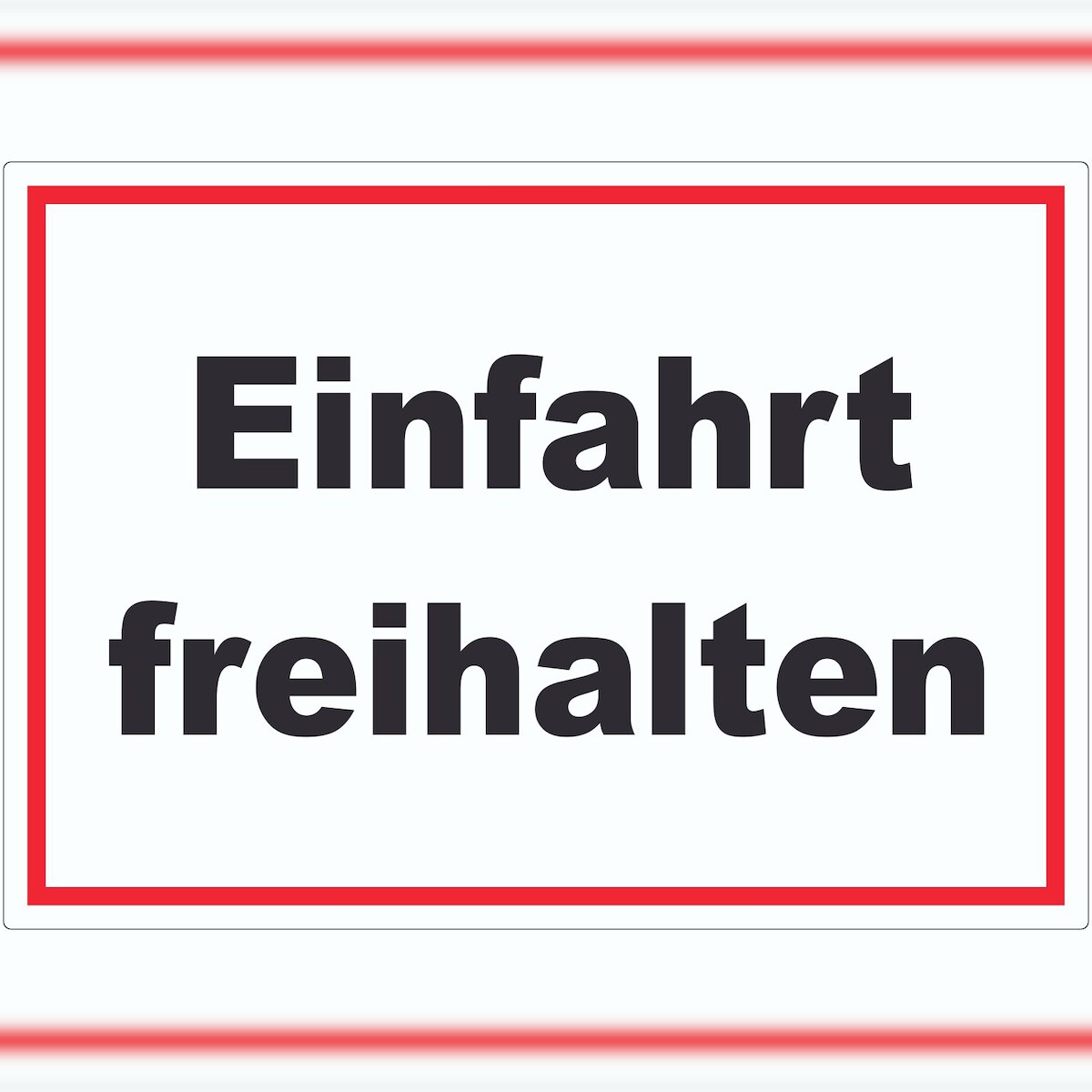 HB-Druck Einfahrt freihalten Aufkleber schwarz-weiß-rot A8 (52x74mm) Image