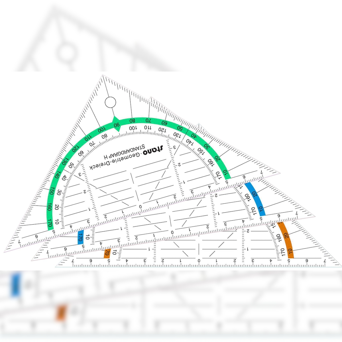 Standardgraph Geometrie-Dreieck twist & swing 16 cm flexibel, 10x farbig sortiert Image