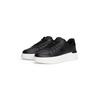 Plateausneaker TOMMY HILFIGER "PATENT PLATFORM SNEAKER", Damen, Gr. 42, schwarz, Nappaleder, sportlich, Schuhe, Freizeitschuh, Halbschuh, Schnürschuh mit Ziernähten