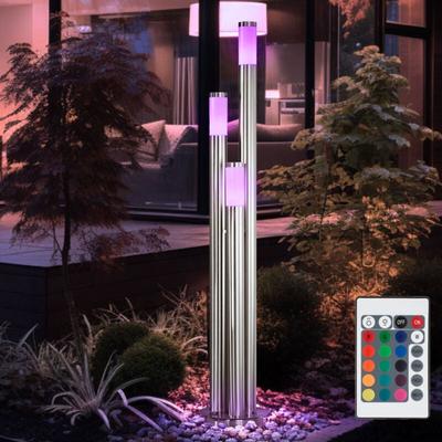 Wegeleuchte dimmbar mit Fernbedienung Außen Edelstahl led Stehleuchte Außen groß, rgb Farbwechsel 3 Image
