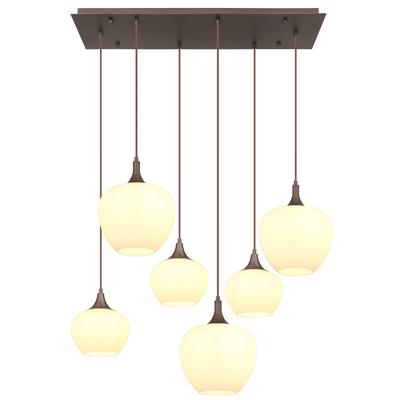GLOBO LIGHTING Hängeleuchte "MAXY", braun (kaffeefarben), Lampen, Hängelampe/Pendell./kaffeefarben/Glas opal/ unterschiedliche Gläser Image
