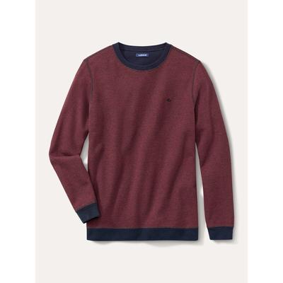 Walbusch Herren Strukturpullover Bicolor Rot Image