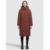 Steppmantel KHUJO "DAIRI", Damen, Gr. XXL, rot (rostrot), 90% Polyester, 10% Elasthan, unifarben, casual, regular fit knielang, Langarm eingesetzt elastischer Bund mit Windstopper, Mäntel