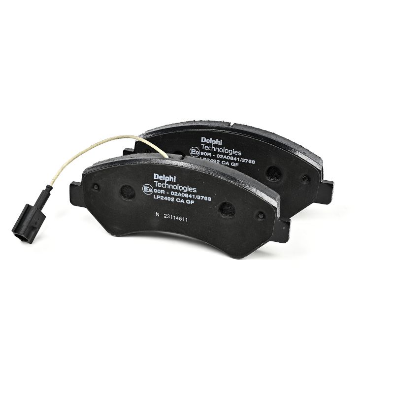 DELPHI Bremsbelagsatz OPEL,FIAT,TOYOTA LP2492 1612433780,6001073128,77366018 77366020,77366021,77366022,77366024,1673603580,1612433680,71770040 Image