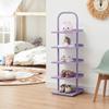 [en.casa] - Kinderschuhregal Poytya Stahl 96x30x27 cm Lila