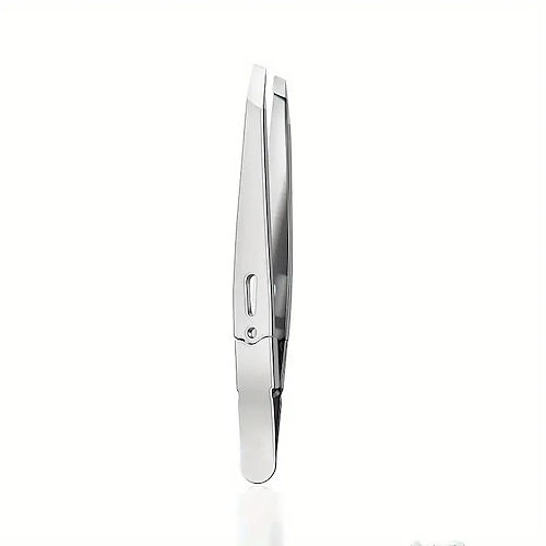 1 Präzisionspinzette für Augenbrauen und Gesichtshaare, langlebige Haarentfernungspinzette aus Edelstahl zum Zupfen von Bart und Brauen, unverzichtbares Schönheitswerkzeug für die tägliche Pflege Image