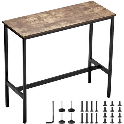 Bartisch Bistrotisch Kneipentisch mit stabilem Metallrahmen, schmaler & langer Küchentisch Esstisch Image