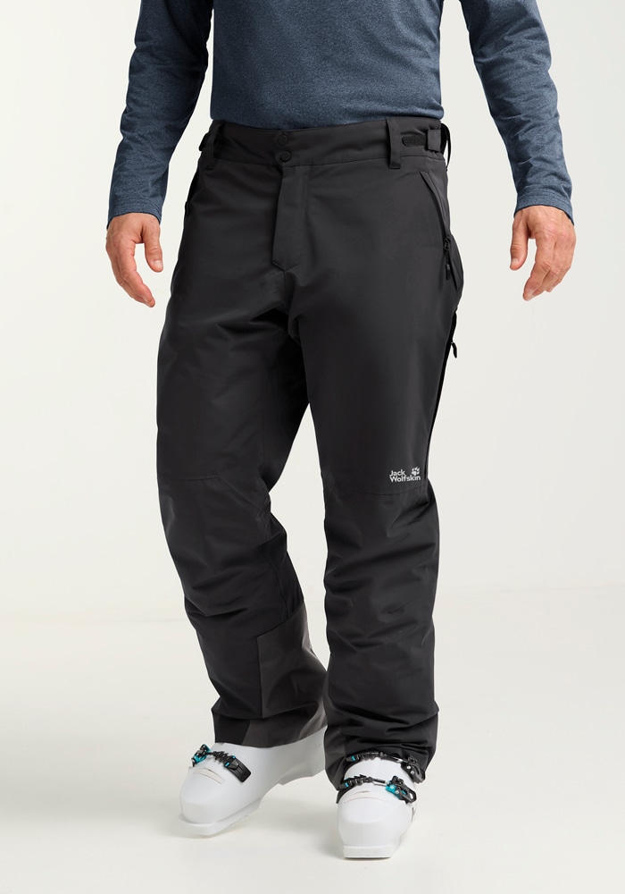 Skihose JACK WOLFSKIN "FLOWLINE 2L INS PANTS M", Herren, Gr. XL (54/56), Normalgrößen, schwarz, Oberstoff: 100% POLYESTER; Füllung 1: 100% POLYESTER; Futter 1: 100% POLYESTER, Hosen Skihose