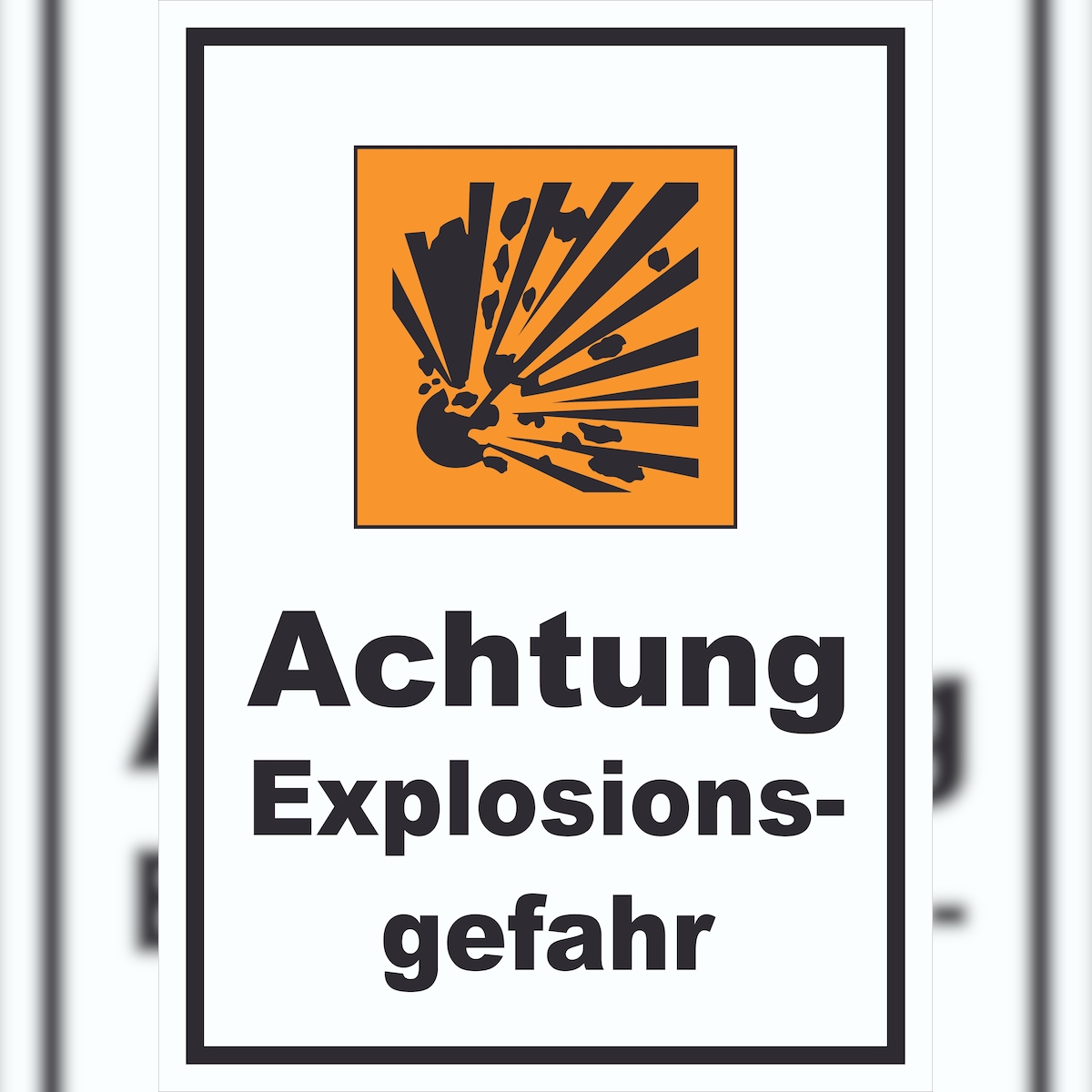 HB-Druck Schild Gefahrensymbol Explosionsgefahr hochkant A4 (210x297mm) Image