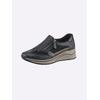 Slipper RIEKER, Damen, Gr. 37, blau (jeansblau), Lederimitat, sportlich, Schuhe