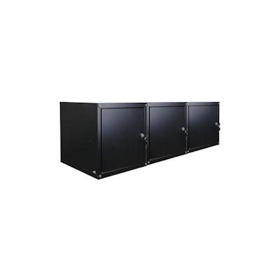 PROREGAL Mega Deal 3x Schließfachwürfel Cubic, HxBxT 35x35x35cm, Schwarz, Spind Spindschrank Schließfachschrank Schließfachgarderobe Metall Image