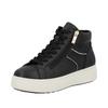 Plateausneaker RIEKER, Damen, Gr. 41, schwarz, Lederimitat, unifarben, sportlich, Schuhe, Stiefelette, Boots, High Top Sneaker mit seitlichem Reißverschluss
