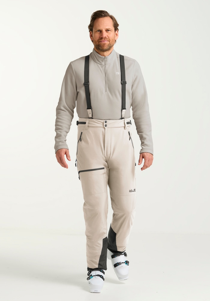 Skihose JACK WOLFSKIN "FLOWLINE PRO 2L INS PANTS M", Herren, Gr. S (48), Normalgrößen, palesand, Oberstoff: 100% POLYESTER; Füllung 1: 100% POLYESTER; Futter 1: 100% POLYESTER, Hosen Image