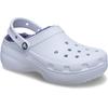 Clog CROCS "Classic Platform Clog", Damen, Gr. 41, lila (flieder), Croslite, casual, Schuhe, mit Warmfutter