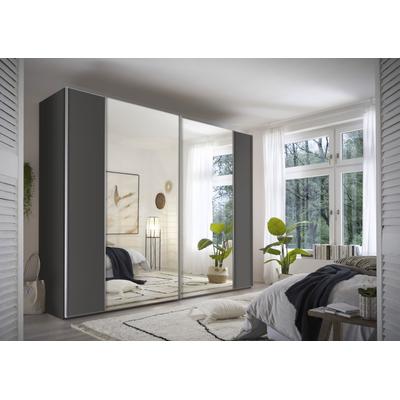 Schwebetürenschrank STAUD "Sonett 120, Made in Germany", grau (vulkan), B:249cm H:240cm T:68cm, Holzwerkstoff, Schränke, mit vier verschiedenen Ausstattungsvarianten Image